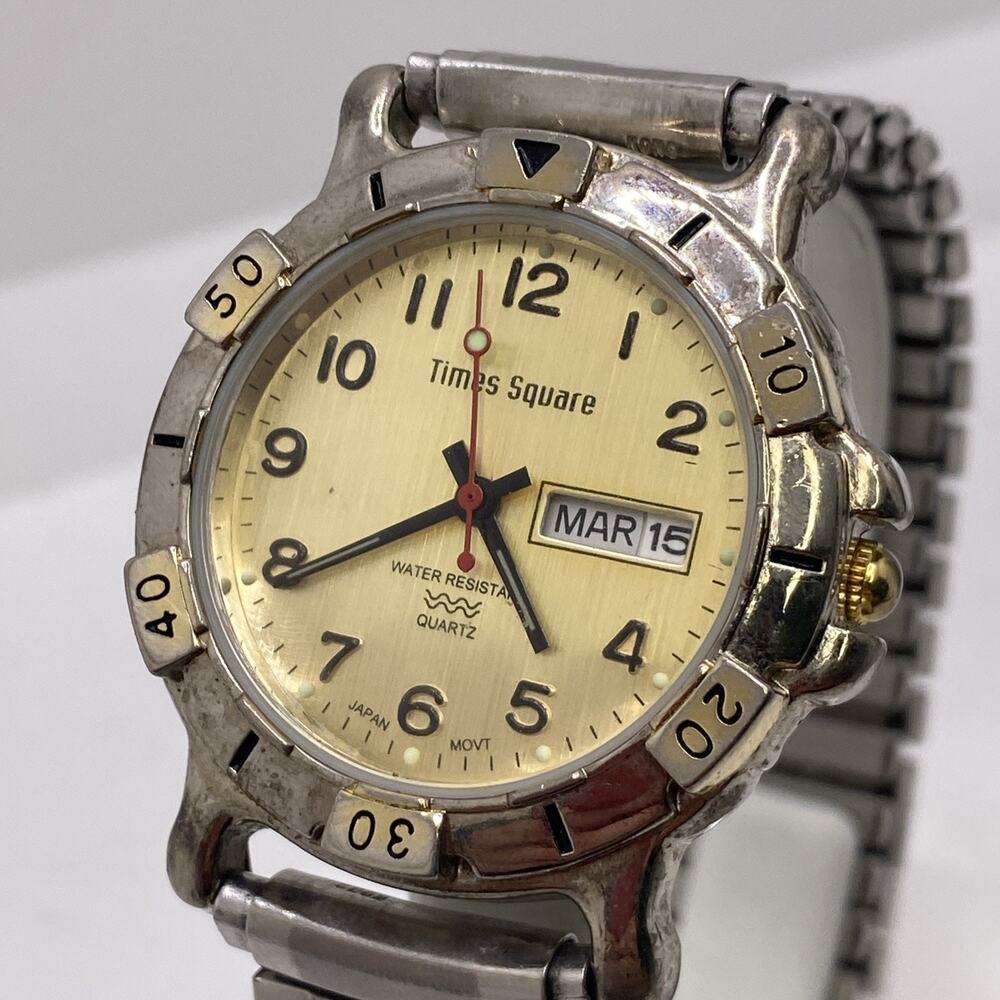 Times Square Vintage Mens Watch Works New Battery